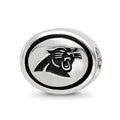 Sterling Silver Antiqued Carolina Panthers NFL Bead