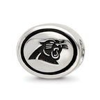 Sterling Silver Antiqued Carolina Panthers NFL Bead