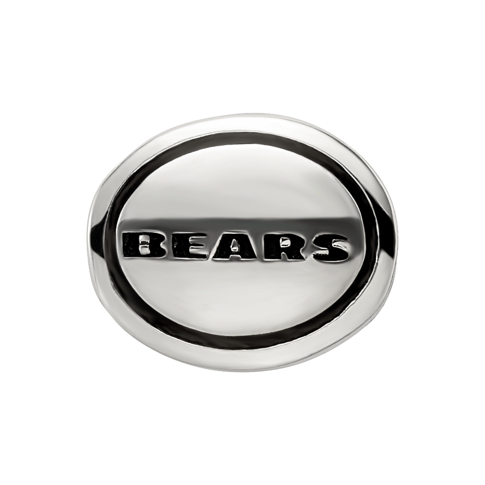 Sterling Silver Antiqued Chicago Bears NFL Bead