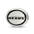 Sterling Silver Antiqued Chicago Bears NFL Bead