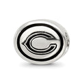 Sterling Silver Antiqued Chicago Bears NFL Bead