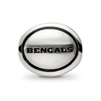 Sterling Silver Antiqued Cincinnati Bengals NFL Bead