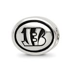Sterling Silver Antiqued Cincinnati Bengals NFL Bead