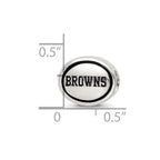 Sterling Silver Antiqued Cleveland Browns NFL Bead