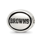 Sterling Silver Antiqued Cleveland Browns NFL Bead