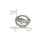Sterling Silver Antiqued Denver Broncos NFL Bead