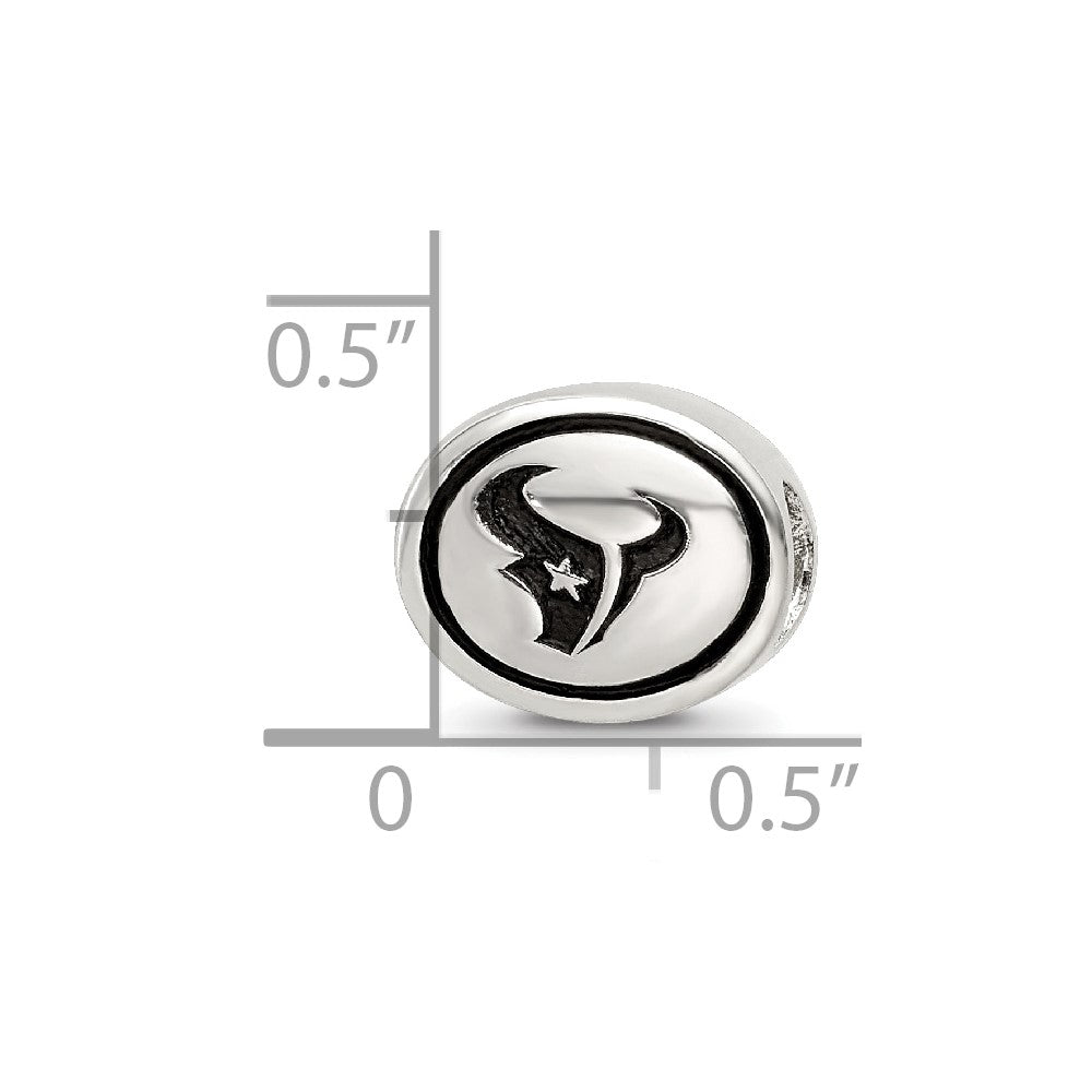 Sterling Silver Antiqued Houston Texans NFL Bead