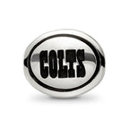 Sterling Silver Antiqued Indianapolis Colts NFL Bead