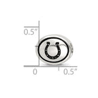 Sterling Silver Antiqued Indianapolis Colts NFL Bead