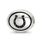 Sterling Silver Antiqued Indianapolis Colts NFL Bead