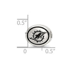 Sterling Silver Antiqued Miami Dolphins NFL Bead