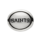 Sterling Silver Antiqued New Orleans Saints NFL Bead