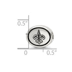 Sterling Silver Antiqued New Orleans Saints NFL Bead