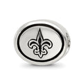 Sterling Silver Antiqued New Orleans Saints NFL Bead