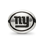Sterling Silver Antiqued New York Giants NFL Bead