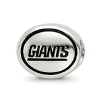 Sterling Silver Antiqued New York Giants NFL Bead