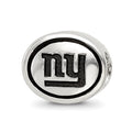 Sterling Silver Antiqued New York Giants NFL Bead