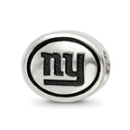 Sterling Silver Antiqued New York Giants NFL Bead