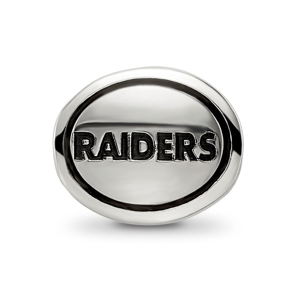 Sterling Silver Antiqued Oakland Raiders NFL Bead