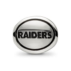 Sterling Silver Antiqued Oakland Raiders NFL Bead