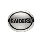 Sterling Silver Antiqued Oakland Raiders NFL Bead