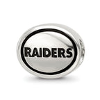 Sterling Silver Antiqued Oakland Raiders NFL Bead