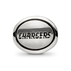 Sterling Silver Antiqued Los Angeles Chargers NFL Bead