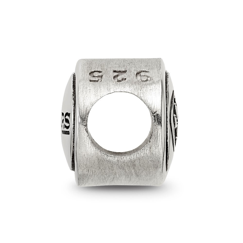 Sterling Silver Antiqued San Francisco 49ers NFL Bead