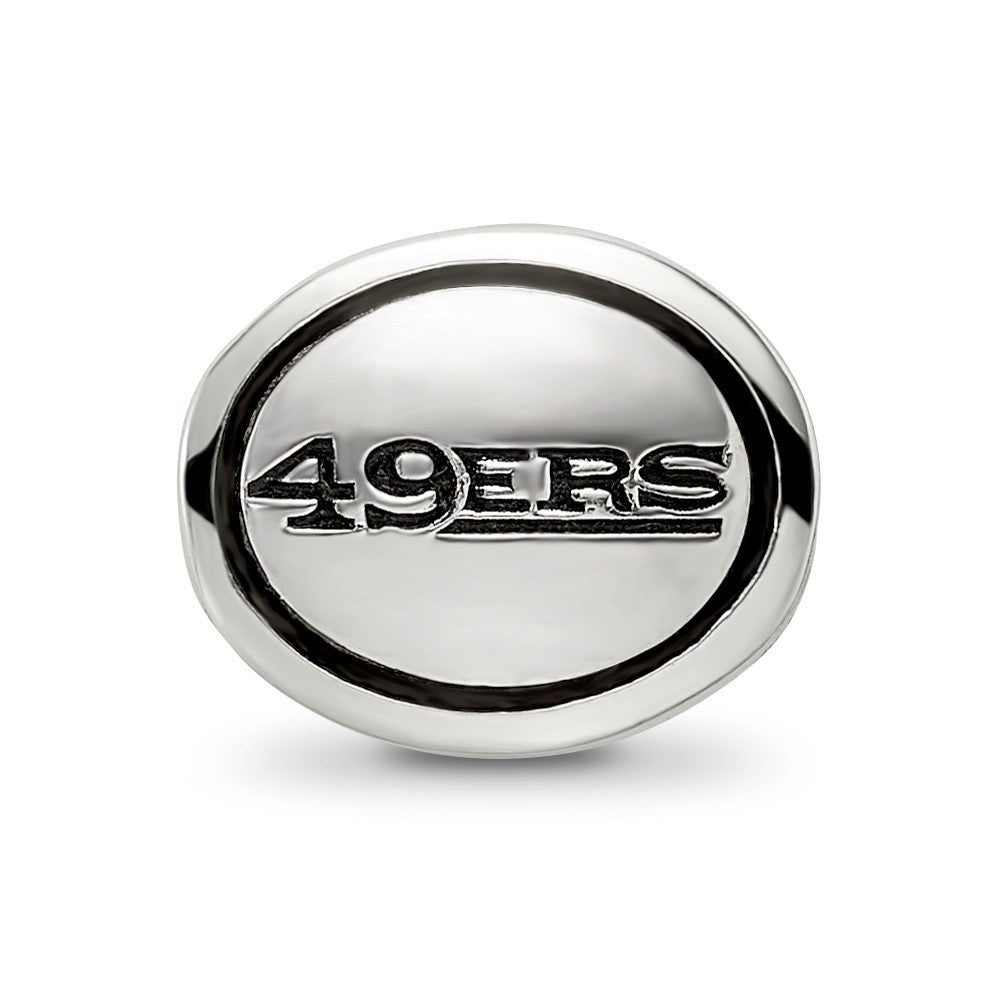 Sterling Silver Antiqued San Francisco 49ers NFL Bead