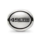 Sterling Silver Antiqued San Francisco 49ers NFL Bead