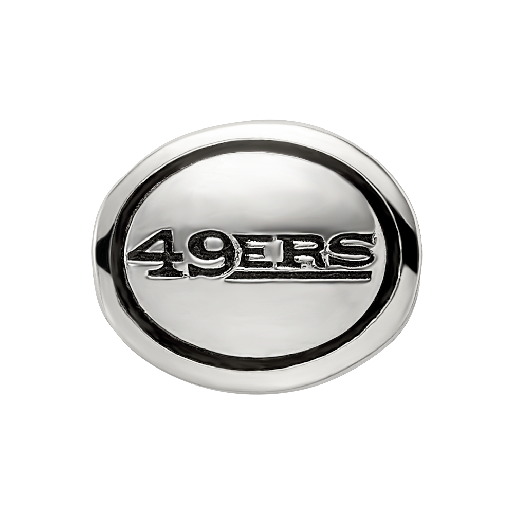 Sterling Silver Antiqued San Francisco 49ers NFL Bead