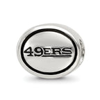 Sterling Silver Antiqued San Francisco 49ers NFL Bead