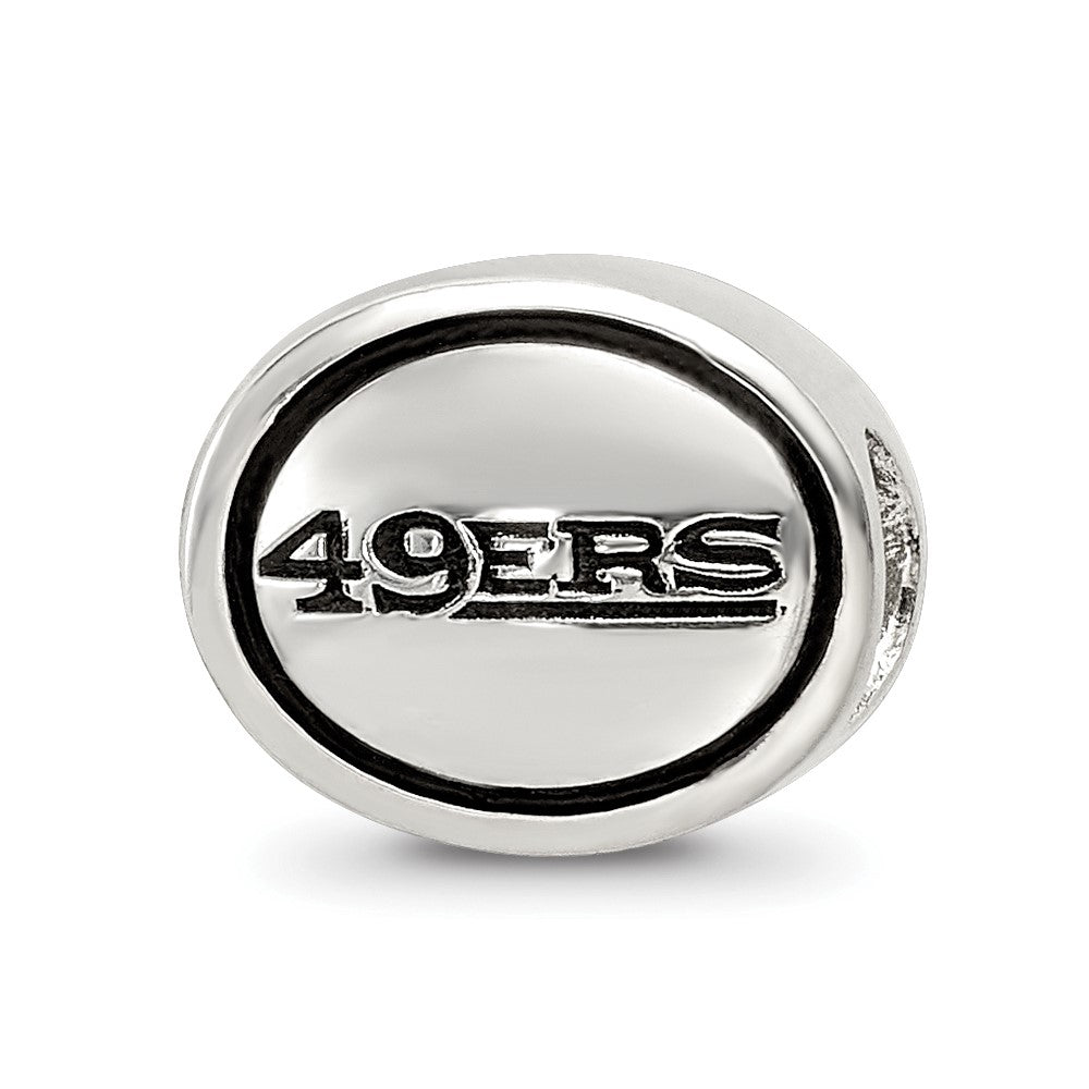 Sterling Silver Antiqued San Francisco 49ers NFL Bead