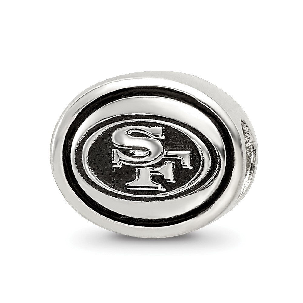 Sterling Silver Antiqued San Francisco 49ers NFL Bead