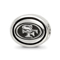 Sterling Silver Antiqued San Francisco 49ers NFL Bead