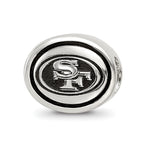 Sterling Silver Antiqued San Francisco 49ers NFL Bead