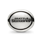 Sterling Silver Antiqued Seattle Seahawks NFL Bead