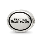 Sterling Silver Antiqued Seattle Seahawks NFL Bead