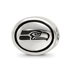 Sterling Silver Antiqued Seattle Seahawks NFL Bead