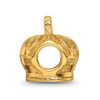 Sterling Silver Gold-plated Reflections Crown Bead