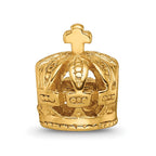 Sterling Silver Gold-plated Reflections Crown Bead