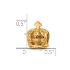 Sterling Silver Gold-plated Reflections Crown Bead
