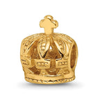 Sterling Silver Gold-plated Reflections Crown Bead