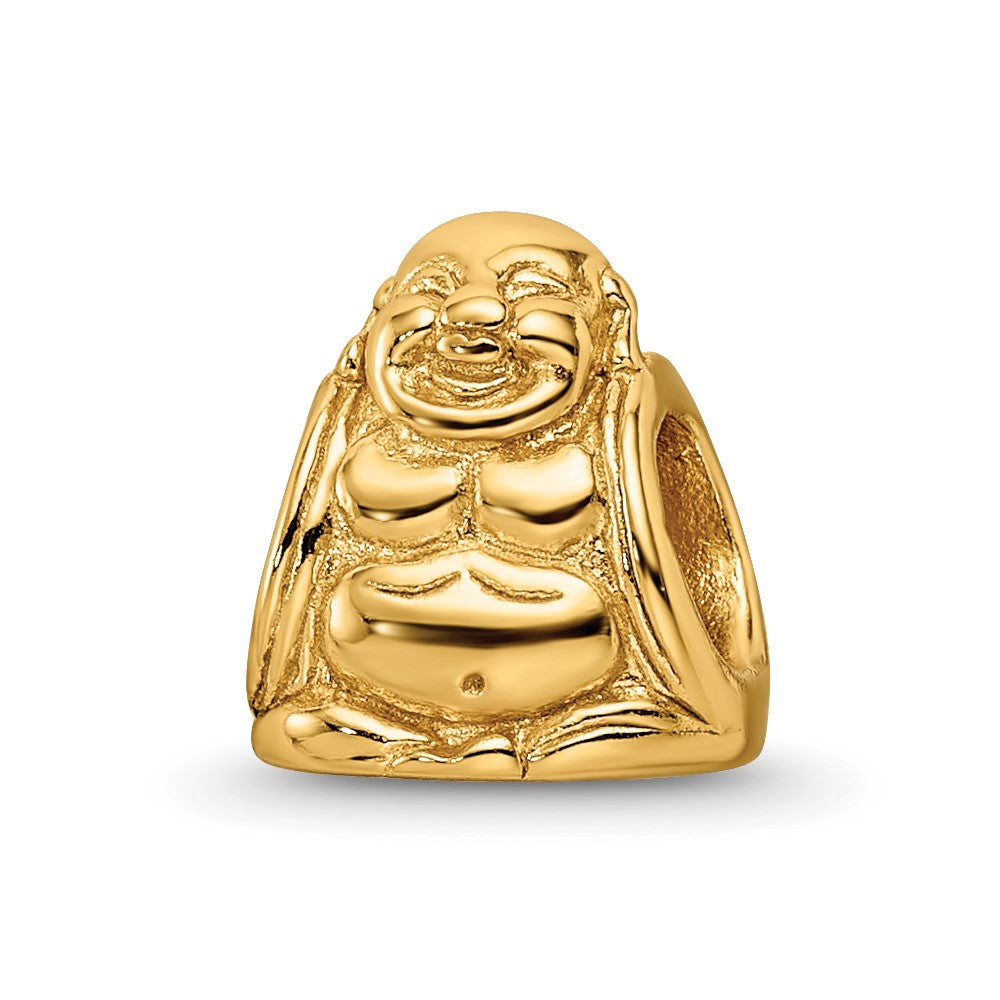 Sterling Silver Gold-plated Reflections Buddha Bead