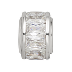 Sterling Silver Reflections Clear CZ Bead