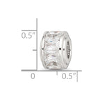 Sterling Silver Reflections Clear CZ Bead