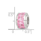 Sterling Silver Reflections Pink CZ Bead