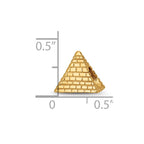 Sterling Silver Gold-plated Reflections Pyramid Bead