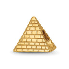 Sterling Silver Gold-plated Reflections Pyramid Bead