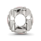 Sterling Silver Reflections Pink CZ Heart Bead